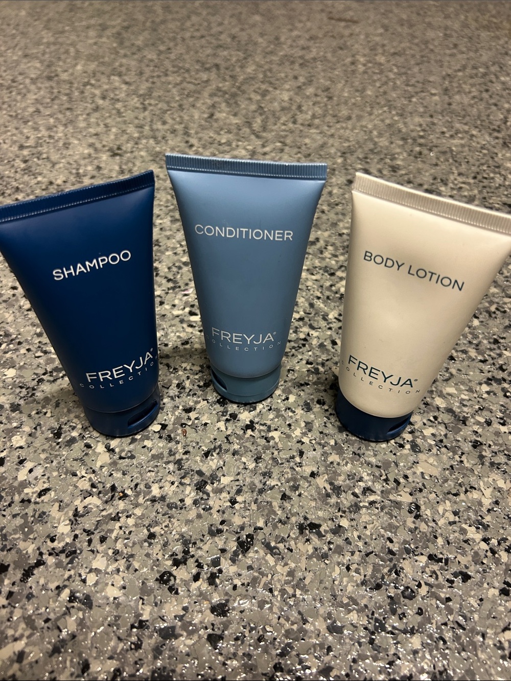Freyja Collection shampoo, conditioner, and body lotion Viking Travel Set